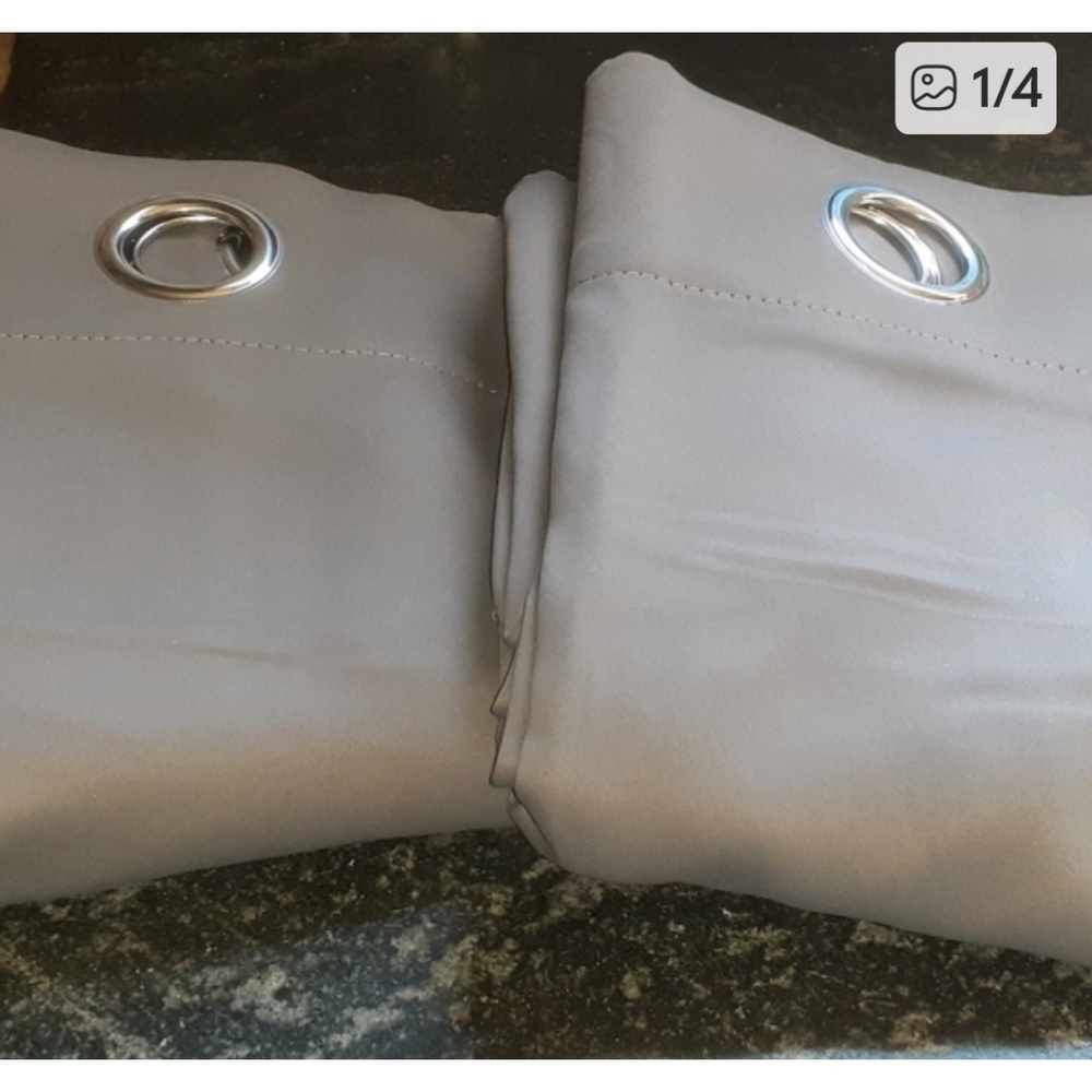 Elegant Gray Grommet Curtains
